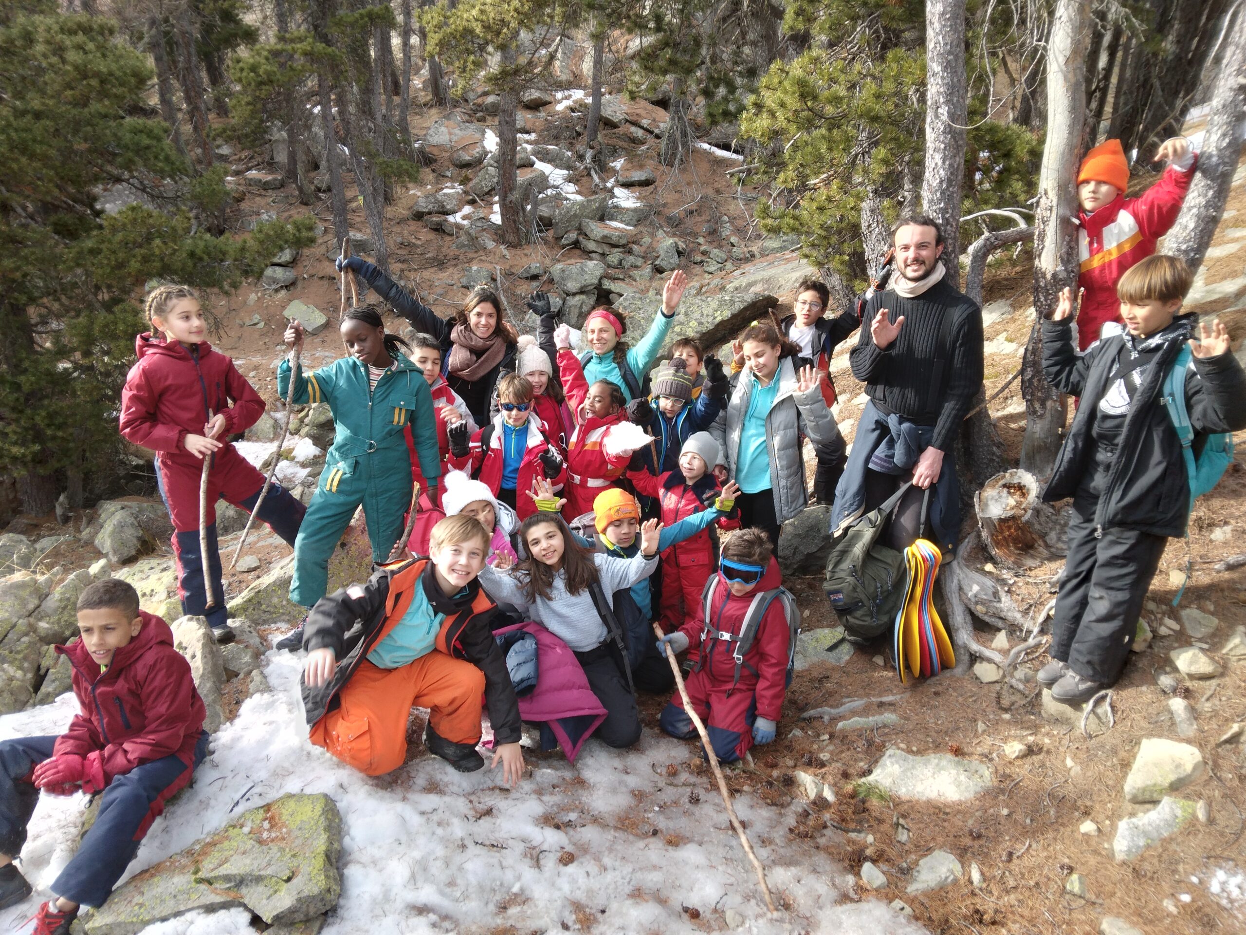 Photo groupe collège classe verte Mercantour